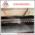 Chrome screw and barrel for pelleting extrusion line